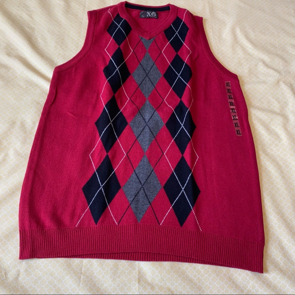 XG Boy’s Red Sleeveless Sweater (Vest)